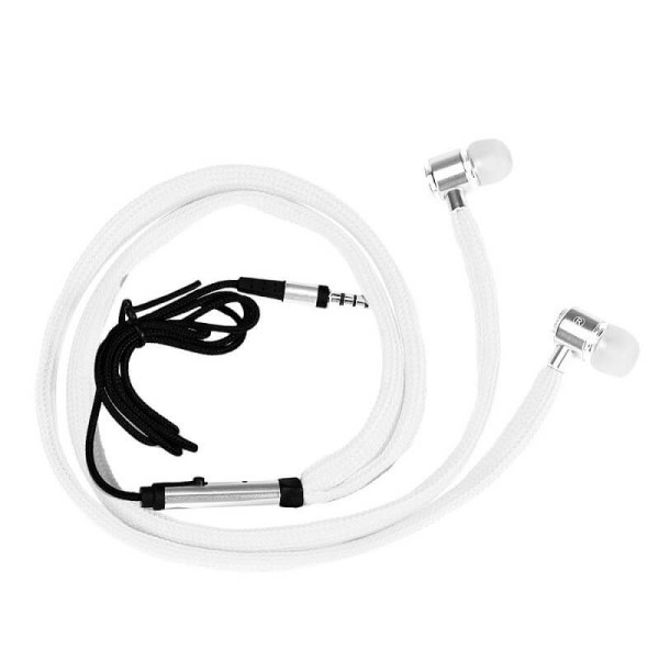 HANDSFREE EARPHONES WITH CABLE IN A TEXTILE BRAID