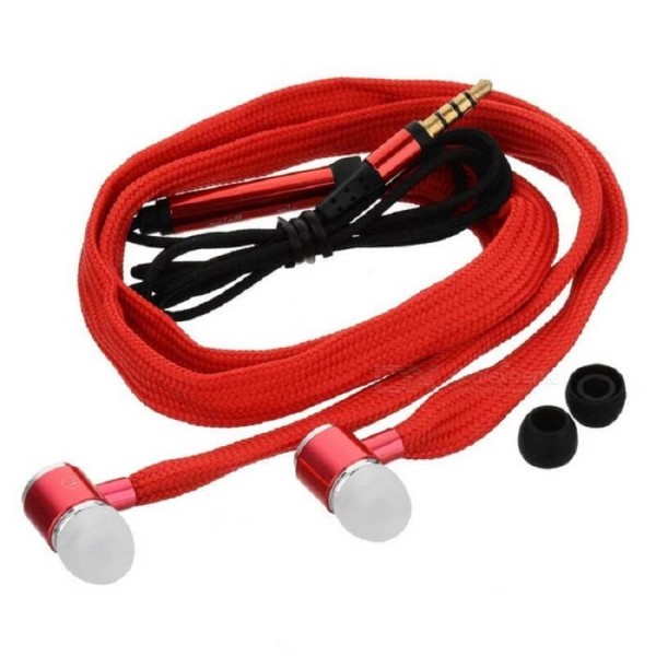 HANDSFREE EARPHONES WITH CABLE IN A TEXTILE BRAID