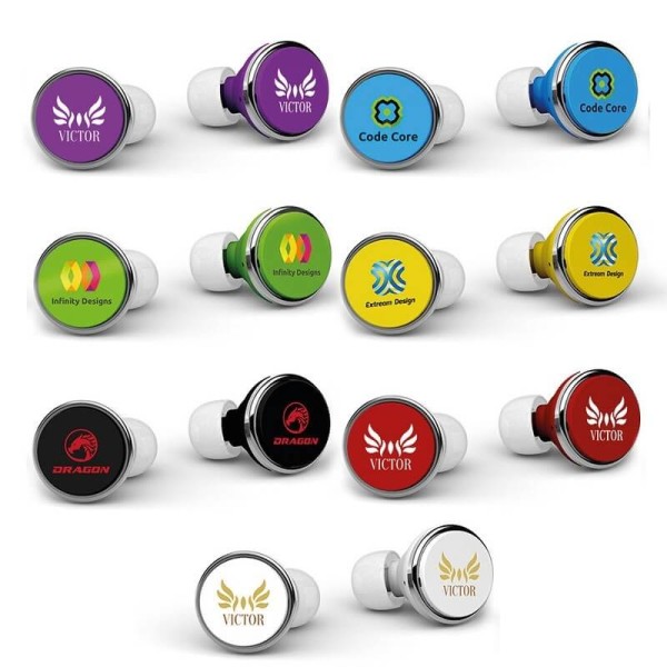 WIRELESS TWS BLUETOOTH EARPHONES IN CUSTOM COLOURS