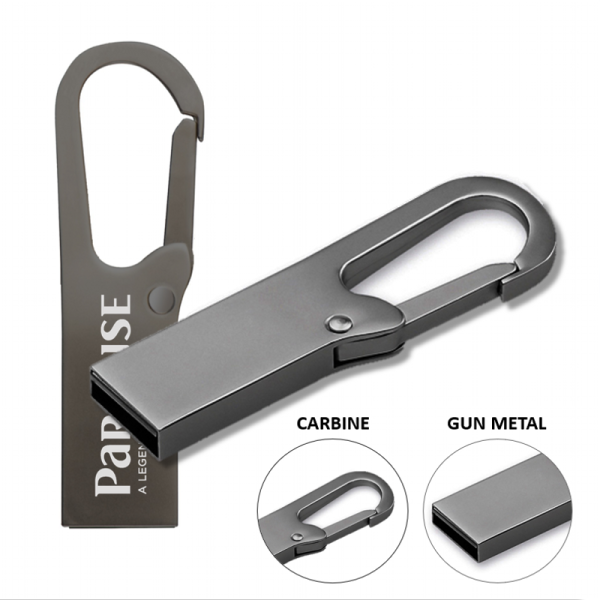 METAL MINI USB FLASH DRIVE CARABINER