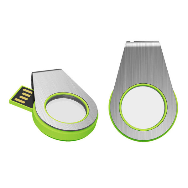 ROTATING USB FLASH DRIVE WITH LED LIT LOGO