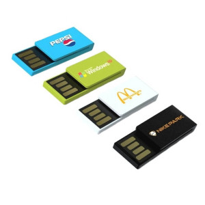 PLASTIC MINI USB FLASH DRIVE CLIP - Reklamnepredmety