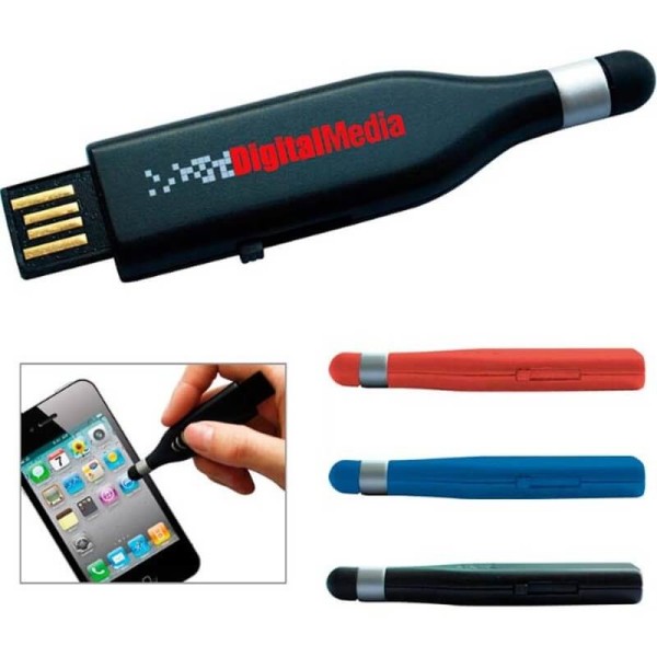 PLASTIC USB FLASH DRIVE STYLUS