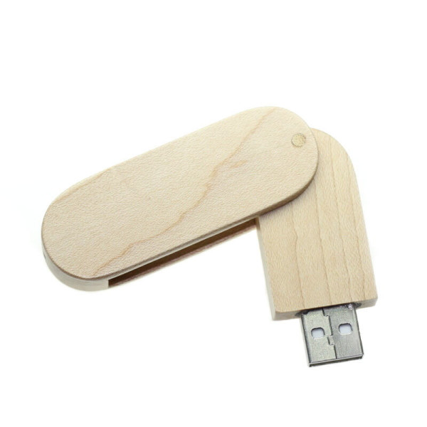 WOOD ROTATING USB FLASH DRIVE