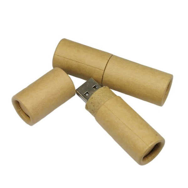 USB FLASH DRIVE MADE FROM RECYCLED PAPER - TUBE
