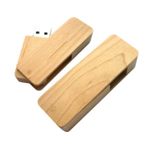 WOOD ROTATING USB FLASH DRIVE - Reklamnepredmety