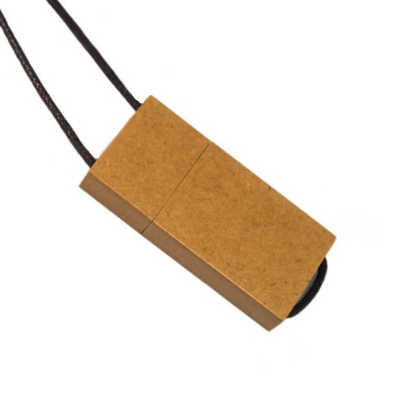 USB FLASH DRIVE MADE FROM RECYCLED PAPER WITH NECK STRAP