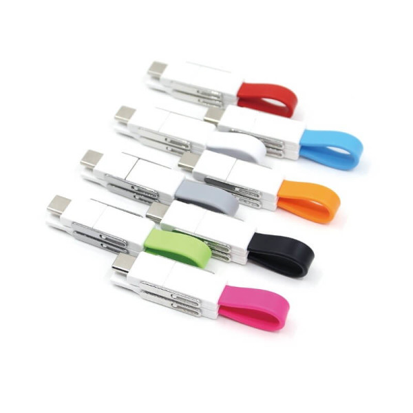 4-IN-1 USB DATA AND POWER CABLE WITH MAGNETIC ATTACHMENT