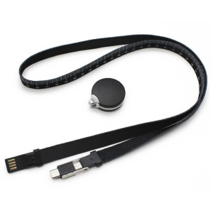 CHARGING 3-IN-1 USB CABLE ON A NECK STRAP - Reklamnepredmety