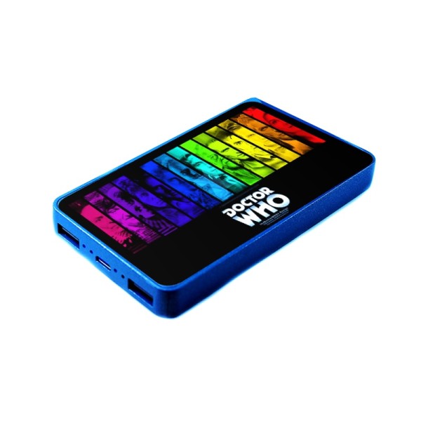 DUAL POWER BANK WITH CMYK + LED LOGO, 4000 / 5000 / 6000 MAH