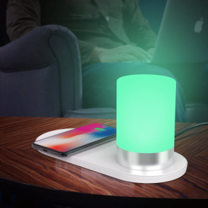 2-IN-1 TOUCH TABLE LAMP WITH WIRELESS QUICK-CHARGING PAD - Reklamnepredmety