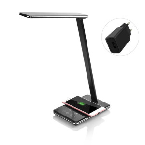 2-IN-1 FOLDING TOUCH-CONTROLLED LAMP  WITH WIRELESS CHARGER + EU MAINS ADAPTER - Reklamnepredmety