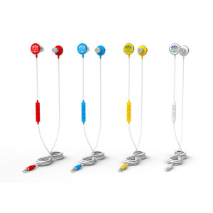 EARPHONES WITH HANDRSFREE MICROPHONE, IN CUSTOM COLOURS - Reklamnepredmety