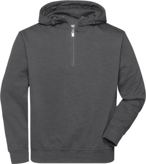 Organic Workwear Halfzip Hooded Sweater - Reklamnepredmety