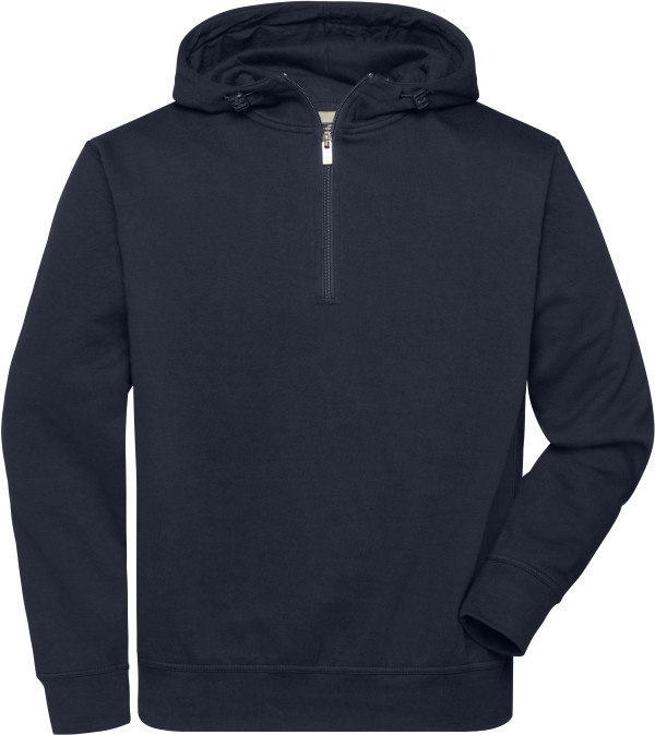 Organic Workwear Halfzip Hooded Sweater