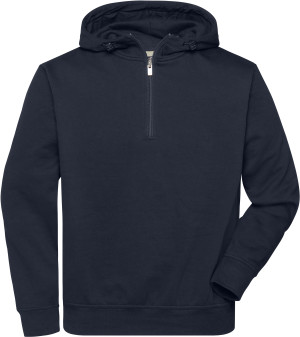 Organic Workwear Halfzip Hooded Sweater - Reklamnepredmety