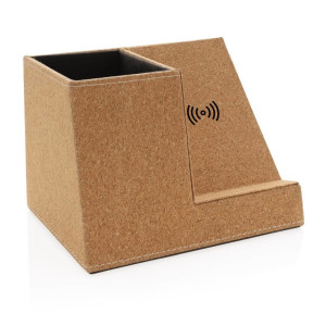 Cork pen holder and 5W wireless charger - Reklamnepredmety