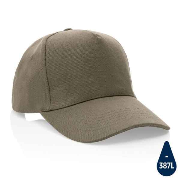 Impact 5panel 280gr Recycled cotton cap with AWARE™ tracer,