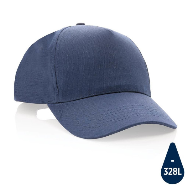 Impact 5 panel 190gr Recycled cotton cap with AWARE™ tracer,