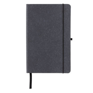 Recycled leather hardcover notebook A5 - Reklamnepredmety