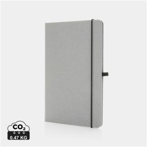 Recycled leather hardcover notebook A5 - Reklamnepredmety