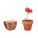Malý terakotový kvetináč RED POPPY - mo6148-40 - variant Mo MO6148-40