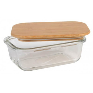 Lunch box ROSILI, with bamboo lid: capacity approx. 350 ml - Reklamnepredmety