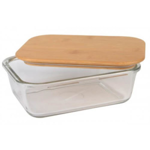 Lunch box ROSILI, with bamboo lid: capacity approx. 1.060 ml - Reklamnepredmety