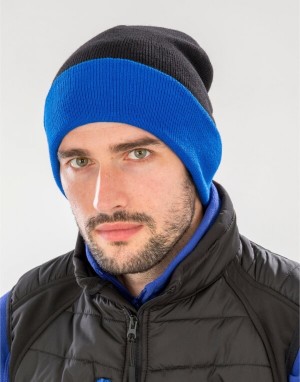 Recyklovaná čiapka Black Compass Beanie - Reklamnepredmety