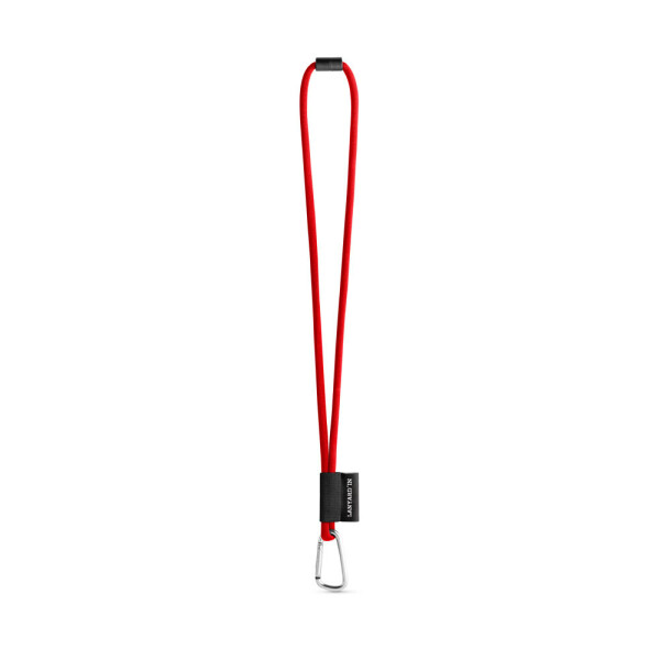 SET Lanyard TUBE Long (Ø 7 mm) s karabínou v tvare D 55 mm a bezpečnostnou sponou Ø 7 mm