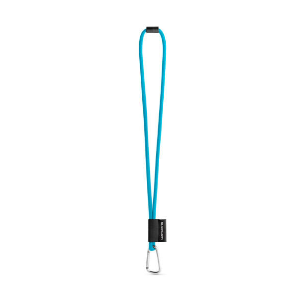 SET Lanyard TUBE Long (Ø 7 mm) s karabínou v tvare D 55 mm a bezpečnostnou sponou Ø 7 mm