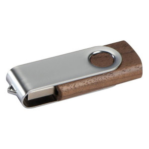 Twist USB Stick with dark wood cover - Reklamnepredmety