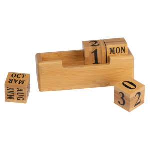 Everlasting bamboo desk calendar - Reklamnepredmety