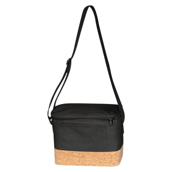 Polyester cooler bag with cork bottom