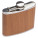 Stainless Steel Hip Flask with wooden Coating - 6243901-1 - variant