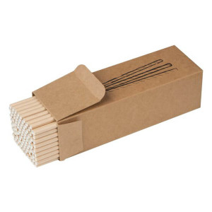 Set of 100 drink straws made of paper - Reklamnepredmety