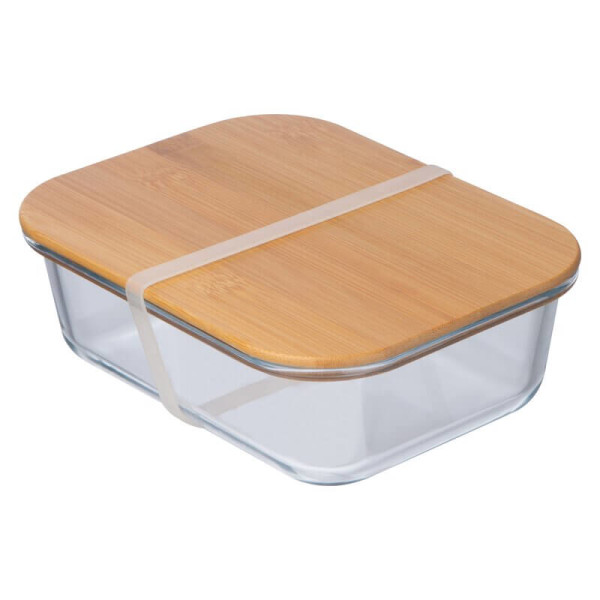 Glass lunchbox with bamboo lid