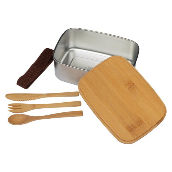 Spacious Stainless Steel Lunchbox with Bamboo Lid