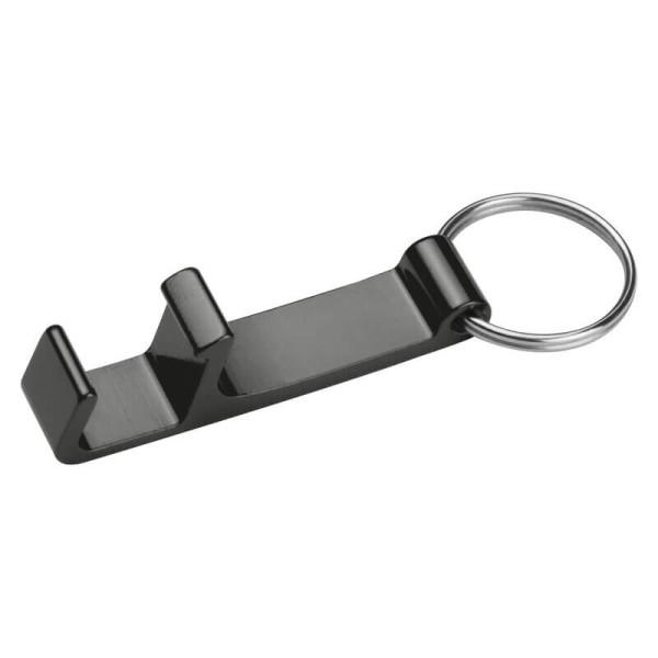 Metal Keyring with Bottle- and Canopener