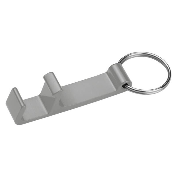 Metal Keyring with Bottle- and Canopener