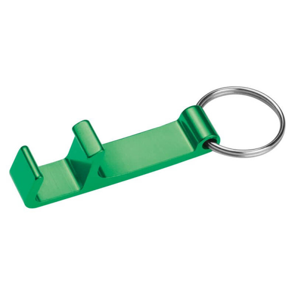 Metal Keyring with Bottle- and Canopener