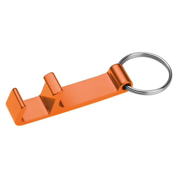 Metal Keyring with Bottle- and Canopener