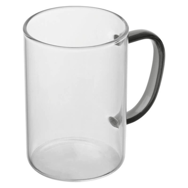 Glass Mug with colored Handle