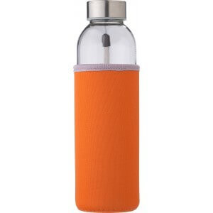 Glass bottle (500 ml) with neoprene sleeve - Reklamnepredmety