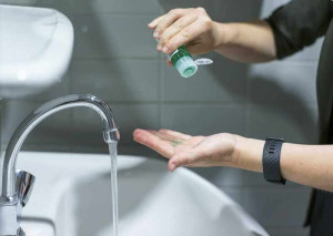 Plastic bottle with hand soap (50 ml)