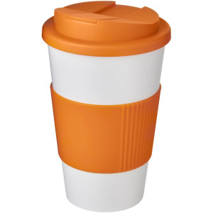 Americano® 350 ml tumbler with grip & spill-proof lid - Reklamnepredmety