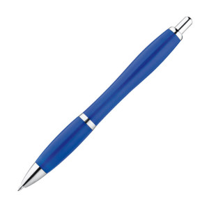 Multicolour plastic ball pen with metal clip
