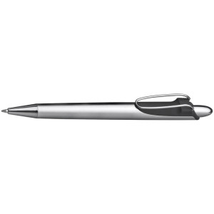 Ball pen made of plastic with metal clip