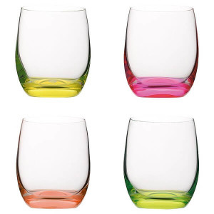 VS HATTA set of 4 neon glasses - mix of colors - Reklamnepredmety