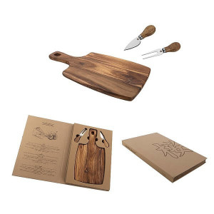 VS IWAKI set of cutting board and two cheese knives - Reklamnepredmety